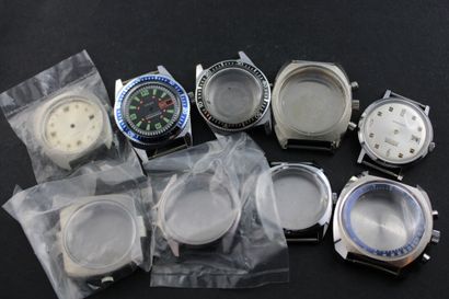 EDOX / SANDOZ / DIVERS
Réunion de 9 boitiers...