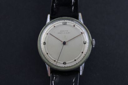 ZENITH
Montre bracelet en acier chromé. Boitier...