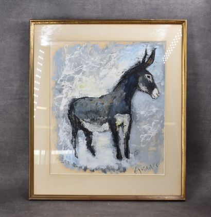 20th century school, Standing donkey, mixed...