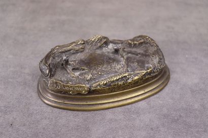 Jules MOIGNIEZ (1835-1894). Pheasant in bronze...