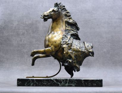 Horse of Marly after COUSTOU, bronze mounted...
