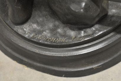 BABEDIENNE. Standing man, lost wax bronze....