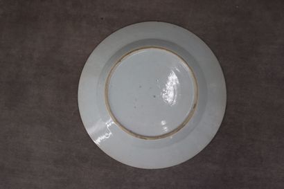 CHINE. Réunion de cinq assiettes en porcelaine...