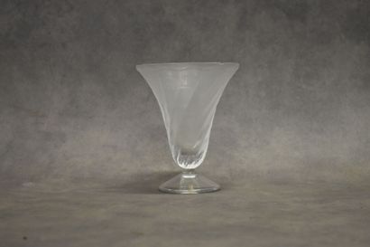 LALIQUE FRANCE. Cup on foot out of moulded...