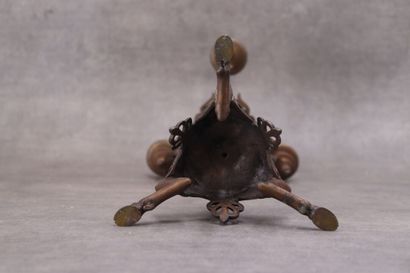 BARBEDIENNE (in the taste of). Pair of tripod...