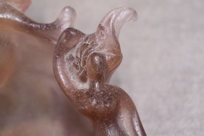 DAUM FRANCE. Glass pocket with a mermaid...