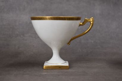 Limoges France. Porcelain coffee set with...
