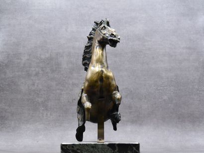 Horse of Marly after COUSTOU, bronze mounted...