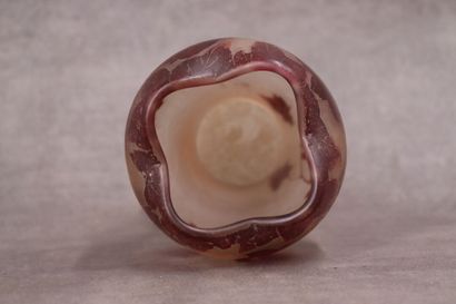 LEGRAS. Small vase in glass paste decorated...