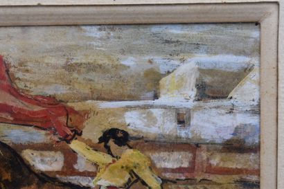 Celso LAGAR (1891-1966). Bullfighting, oil...