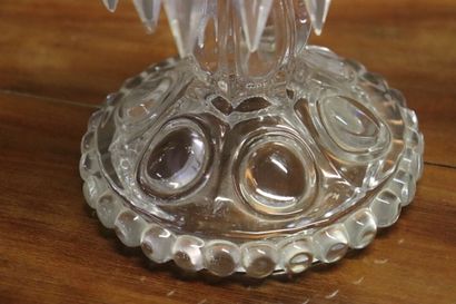 BACCARAT. Pair of crystal candlesticks with...