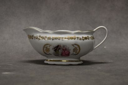 CHAUVIGNY. Porcelain service. To detail two...