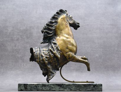 Horse of Marly after COUSTOU, bronze mounted...