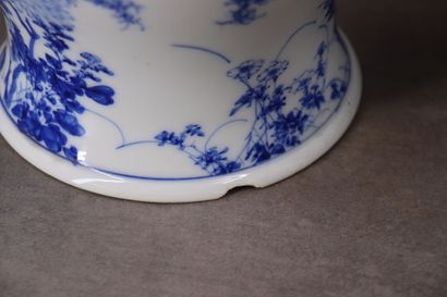 CHINE. Paire de vases en porcelaine à décor...