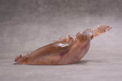 DAUM FRANCE. Glass pocket with a mermaid...