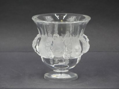 LALIQUE France. A Dampierre vase in partially...