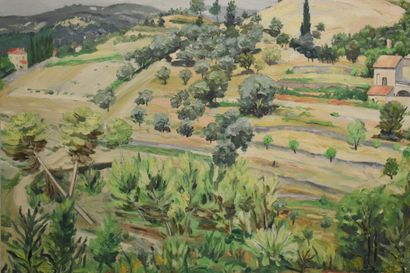 French school of the XXth century, Landscape,...