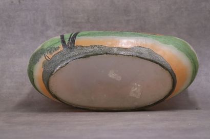 LEGRAS. Planter with oval body and curved...