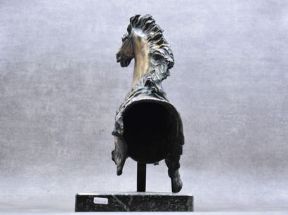 Horse of Marly after COUSTOU, bronze mounted...