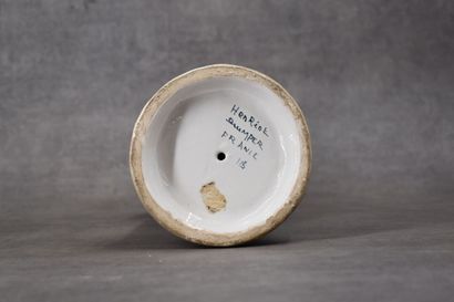 HENRIOT in Quimper. Saint Yves in polychrome...