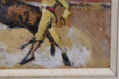 Celso LAGAR (1891-1966). Bullfighting, oil...