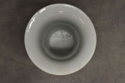 CHINE. Vase en porcelaine à décor de fleurs...