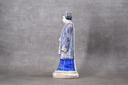 HENRIOT in Quimper. Saint Yves in polychrome...