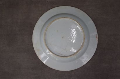 CHINE. Réunion de cinq assiettes en porcelaine...