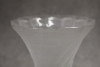 LALIQUE FRANCE. Cup on foot out of moulded...