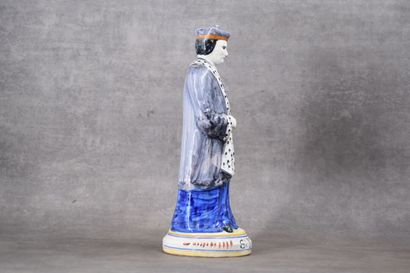HENRIOT in Quimper. Saint Yves in polychrome...