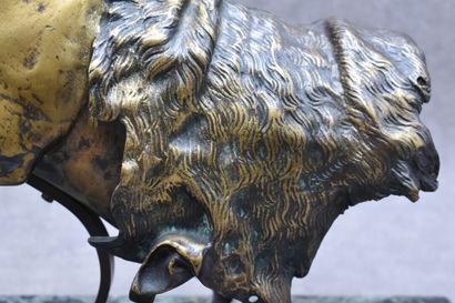 Horse of Marly after COUSTOU, bronze mounted...