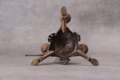 BARBEDIENNE (in the taste of). Pair of tripod...