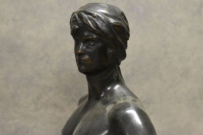 BABEDIENNE. Standing man, lost wax bronze....
