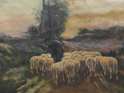 Emile SIMON (1890-1976), Herd and its shepherd...