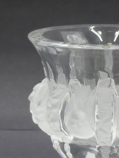 LALIQUE France. A Dampierre vase in partially...
