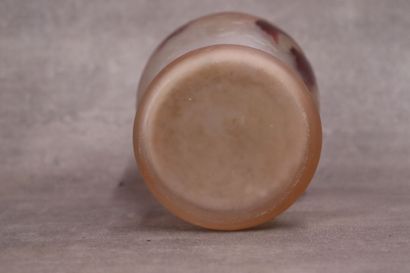 LEGRAS. Small vase in glass paste decorated...