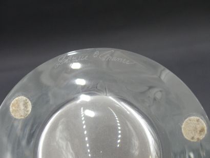 LALIQUE FRANCE. A large crystal vase decorated...
