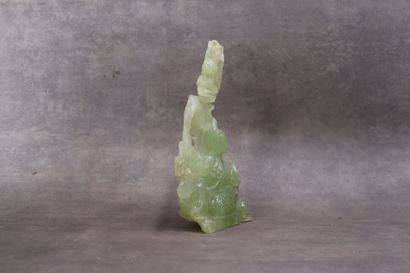 CHINE. Sujet en jadéite sculpté représentant...