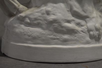 CLODION (1738-1814)( after), Putto with kid,...