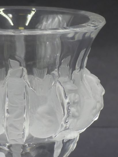 LALIQUE France. A Dampierre vase in partially...