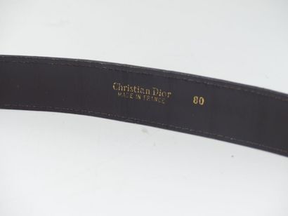 Christian DIOR. Women's brown leather belt...