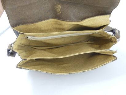GUCCI. Shoulder bag in coated canvas and...