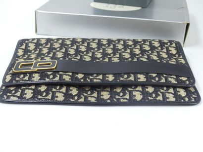 Christian DIOR. Black leather and damask...