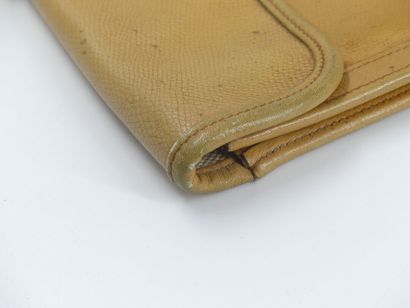 HERMES. Jige clutch bag in Courchevel gold...