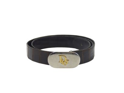 Christian DIOR. Women's brown leather belt...