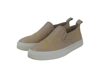 CHLOE. Pair of shoes in pink beige leather...