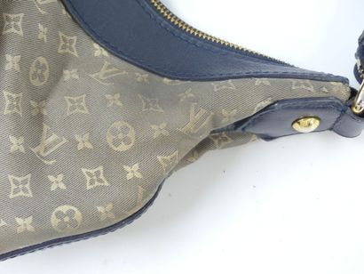 LOUIS VUITTON. Shoulder bag in navy leather...