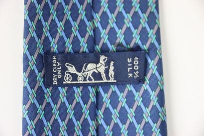 HERMES. Lot of 3 ties without their box,...