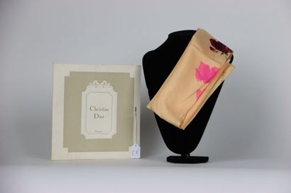 DIOR. Large silk scarf in its original pouch,...