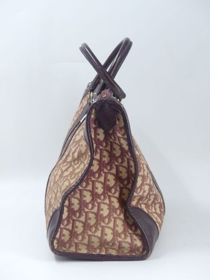 DIOR. Handbag 24 hours in burgundy leather...